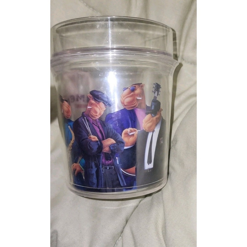 Joe Camel Cup Tumblrr Joe's Place Vintage 1991 Thermo Serv 4 1/2" Plastic USA